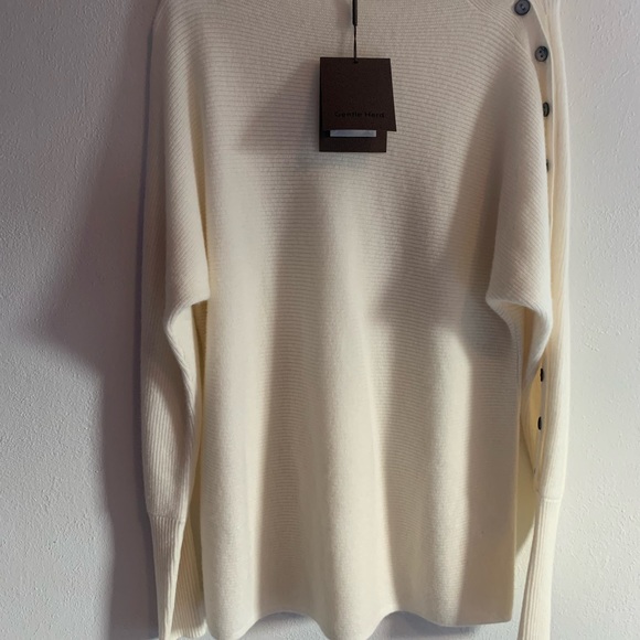 GENTLE HERD SWEATER NWT CASHMERE and WOOL BLEND OVERSIZED SIZE LARGE - Picture 4 of 8